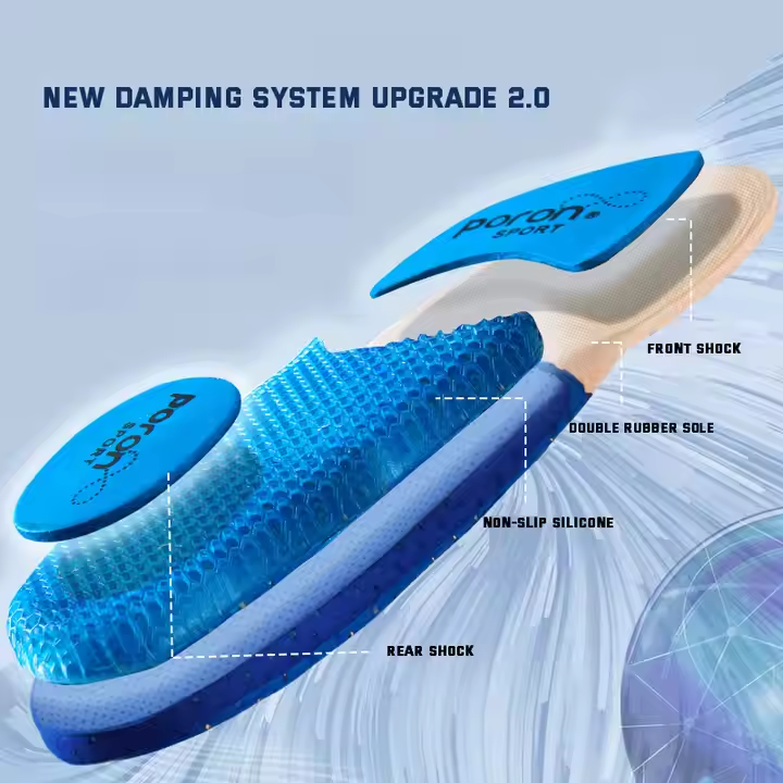 Customizable athlete insole made from EVA - trimmable to fit any sport-specific shoe